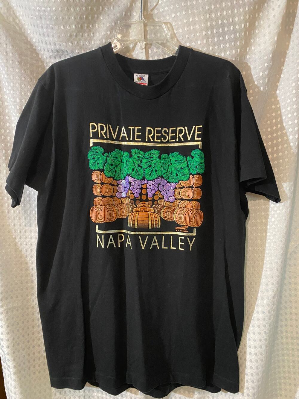 Private Reserve Napa Valley Black Tee Size XL